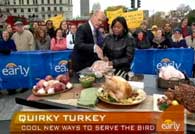 still shot from clip of CBS Morning Show deep-frying a turkey